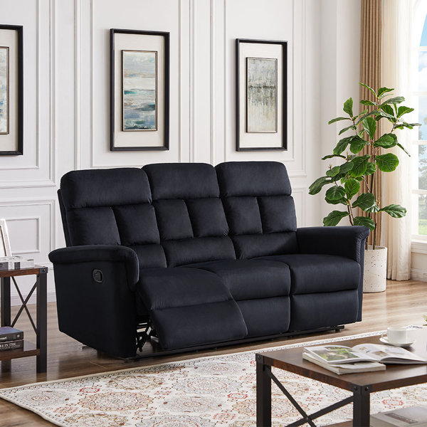 Latitude Run® 72.8" Upholstered Pillow Top Arm Reclining Sofa Wayfair